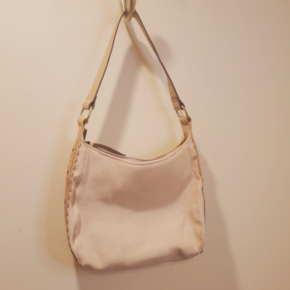 ISAAC MIZRAHI Beige canvas  shoulder  bag - Picture 1 of 12